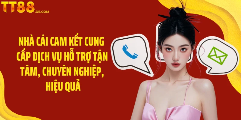Nhà cái cam kết cung cấp dịch vụ hỗ trợ tận tâm, chuyên nghiệp, hiệu quả